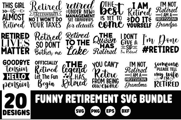 Funny Retirement SVG Bundle